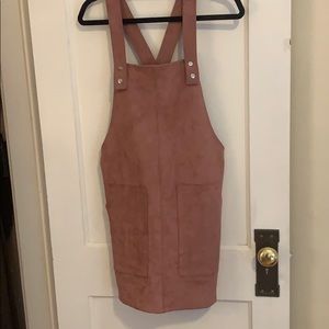 Forever 21 pink overalls dress
